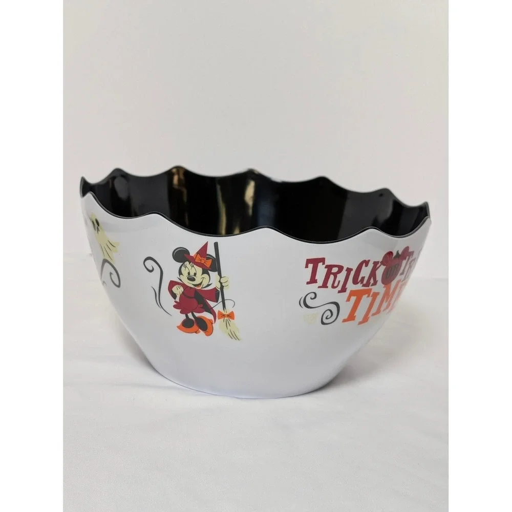 Disney Halloween Trick or Treat Time Mickey Minnie Donald D. Melamine Candy Bowl